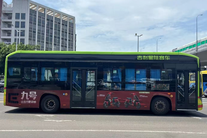 九号电动车海口公交车身广告经典案例